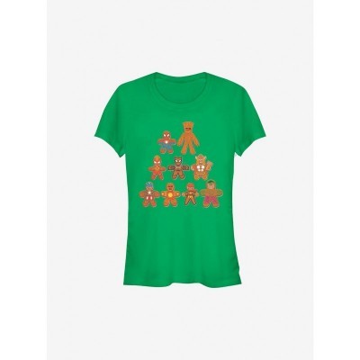 Marvel Green Girls Avengers Cookie Tree T-Shirt - Holiday Edition