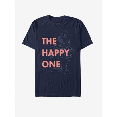 Disney Snow White Happy Dwarf T-Shirt in Blue - Men's Size