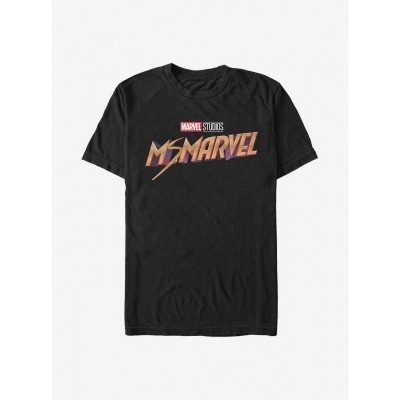 Marvel Classic Ms. Marvel Logo T-Shirt - Black for Men