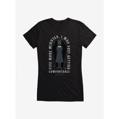 Wednesday Morgue Comfortable Girls T-Shirt - Junior Sizes Black