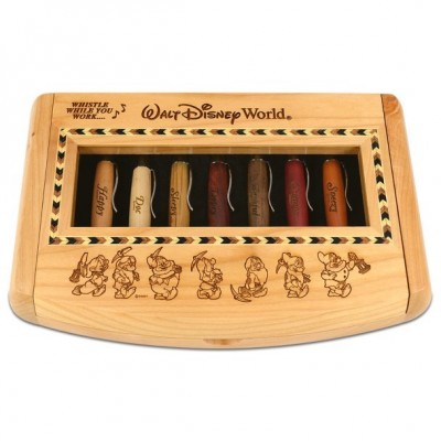 Arribas Seven Dwarfs Personalizable Pen Set with Elegant Wood Display Case
