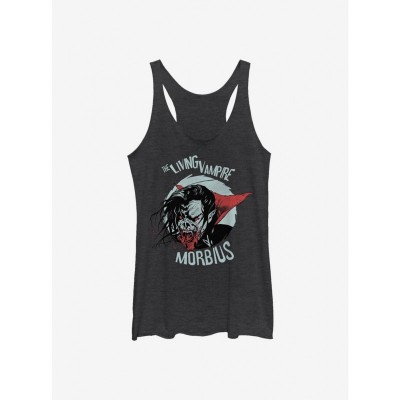Marvel Morbius Moonlight Vampire Girls Tank Top - Junior Black