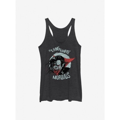 Marvel Morbius Moonlight Vampire Girls Tank Top - Junior Black