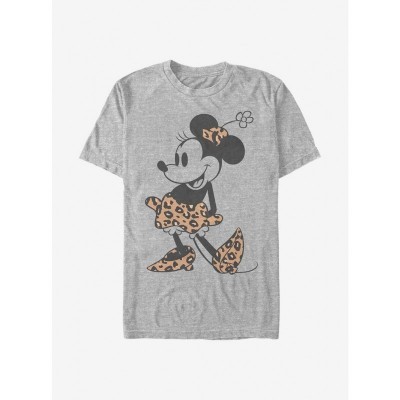 Disney Minnie Mouse Leopard Print T-Shirt - Grey for Men