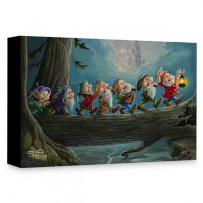 Jared Franco's "Home to Snow" - Limited Edition Giclée Canvas of Snow White Dwarfs