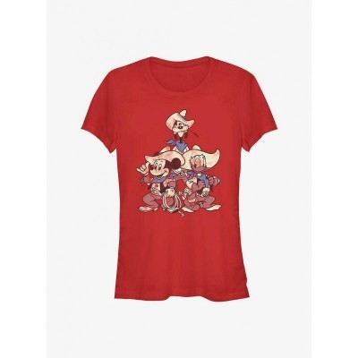 Disney Vintage Cowboys Mickey Mouse T-Shirt for Girls - Red