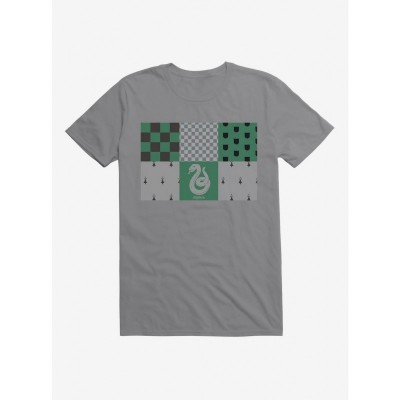 Harry Potter Slytherin Checkered Cotton T-Shirt for Men
