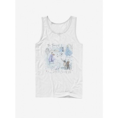 Disney Frozen 2 Journey to Arendelle Men's Cotton Tank Top - White