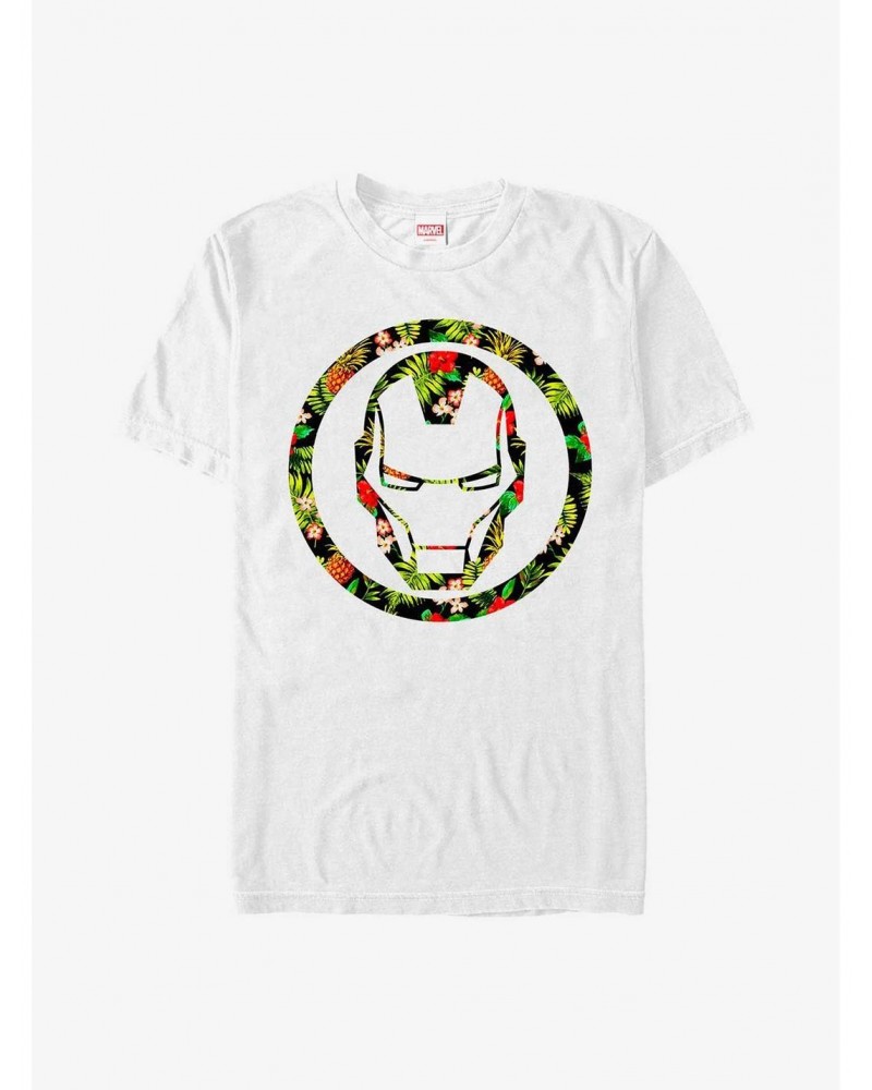 Marvel Iron Man Floral Icon T-Shirt $8.99 T-Shirts