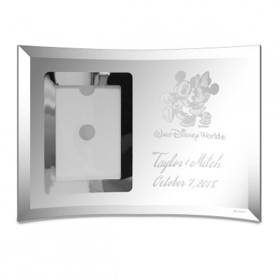 Mickey Minnie Mouse Personalized Curved Glass Frame by Arribas Brothers