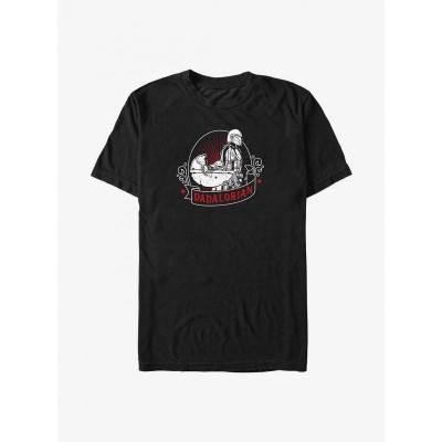 Mandalorian Dadalorian Graphic T-Shirt for Men - Big & Tall Sizes - Black