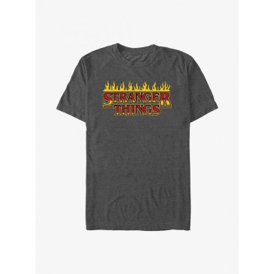Stranger Things Inspired Logo T-Shirt - Grey Men's Size