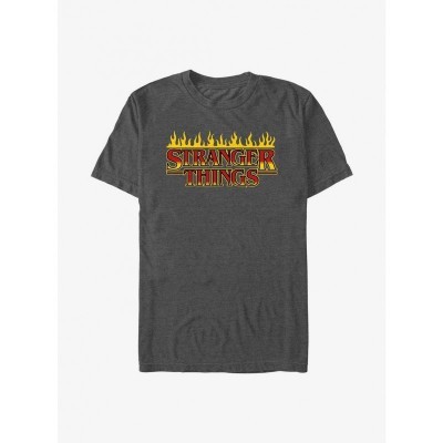 Stranger Things Inspired Logo T-Shirt - Grey Men's Size
