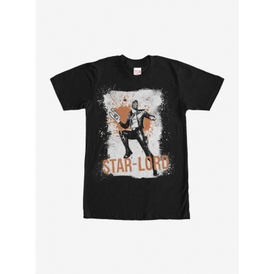 Marvel's Star-Lord Splatter Design T-Shirt - Unisex Black