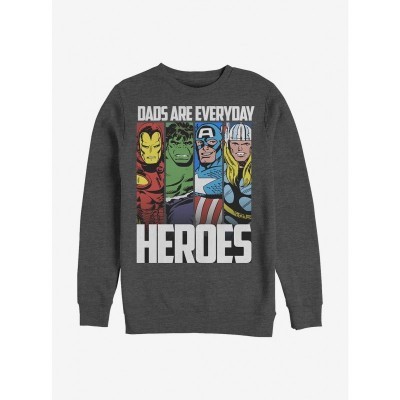 Marvel Everyday Hero Dad's Crew Sweatshirt - Grey