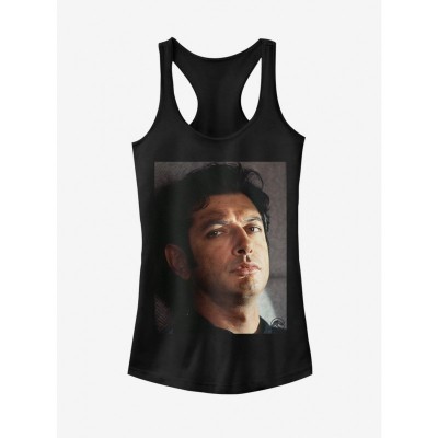 Jurassic Park Dr. Goldblum Gaze Cotton Tank Top - Black for Girls