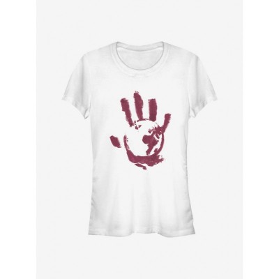 Marvel The Falcon And The Winter Soldier Bloody Hand Graphic Tee for Girls - White