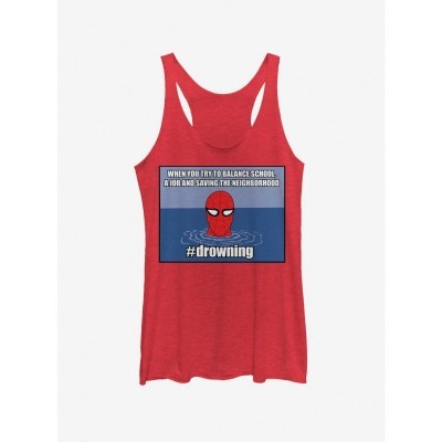 Marvel Spider-Man Girls Tank Top in Red