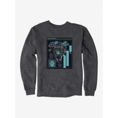 Jurassic World Camp Cretaceous Nublar Grid Map Unisex Sweatshirt