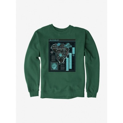 Jurassic World Camp Cretaceous Nublar Grid Map Unisex Sweatshirt