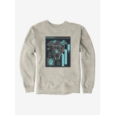 Jurassic World Camp Cretaceous Nublar Grid Map Unisex Sweatshirt