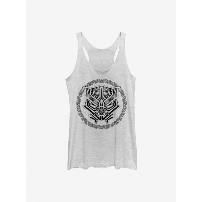Marvel Girls' Black Panther Sketch Tank Top - White