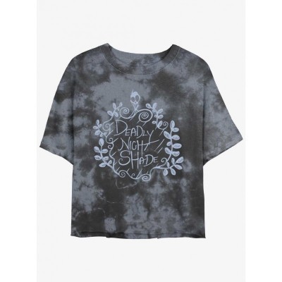 Disney Nightmare Before Christmas Tie-Dye Crop T-Shirt for Girls - Multi Color