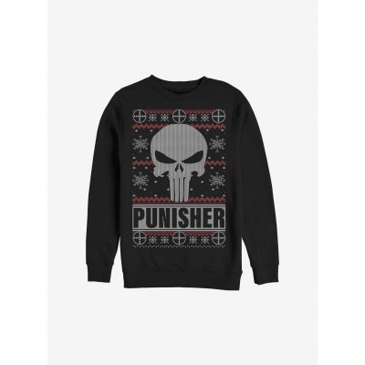 Marvel Punisher Black Hoodie with Christmas Design