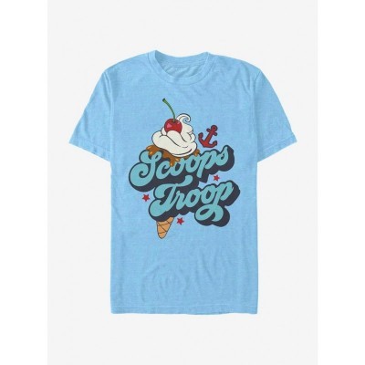 Stranger Things Scoops Troop Tee - Unisex Light Blue