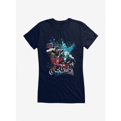 Batman Gotham Collage Lightweight Cotton T-Shirt for Girls
