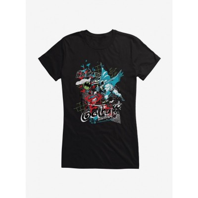 Batman Gotham Collage Lightweight Cotton T-Shirt for Girls