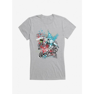 Batman Gotham Collage Lightweight Cotton T-Shirt for Girls