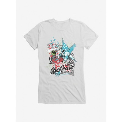Batman Gotham Collage Lightweight Cotton T-Shirt for Girls