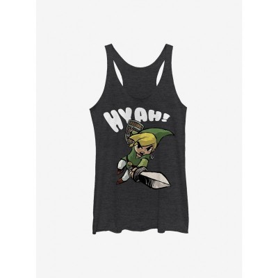The Legend of Zelda Hyah! Girls Black Tank Top