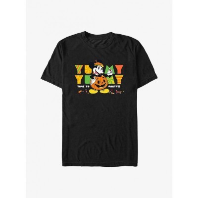 Disney Yummy Party Mickey Mouse T-Shirt for Men - Black