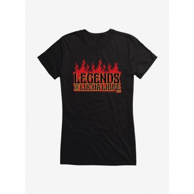 Masked Republic Fire Font Legends T-Shirt for Girls
