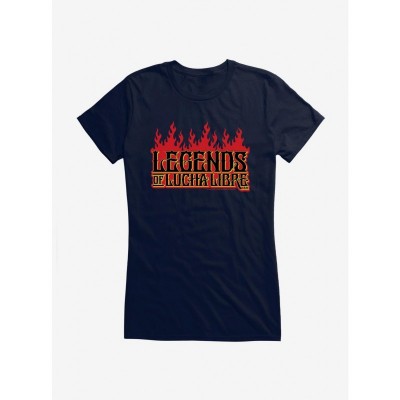 Masked Republic Fire Font Legends T-Shirt for Girls