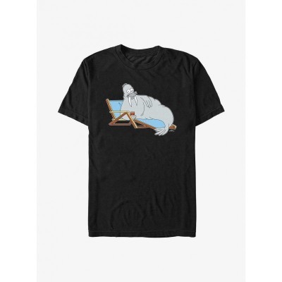 Simpsons Homer Seal Graphic Tee - Men's Black