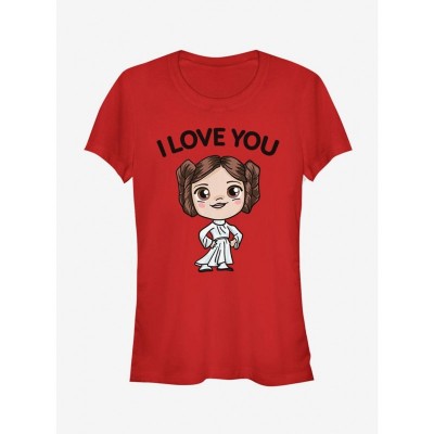 Chibi Star Wars T-Shirt for Girls - Red Love You Design