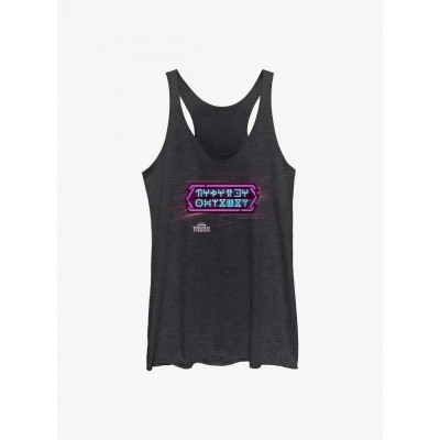 Marvel Wakanda Neon Text Girls Tank Top - Black Panther Theme