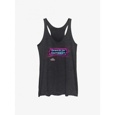 Marvel Wakanda Neon Text Girls Tank Top - Black Panther Theme