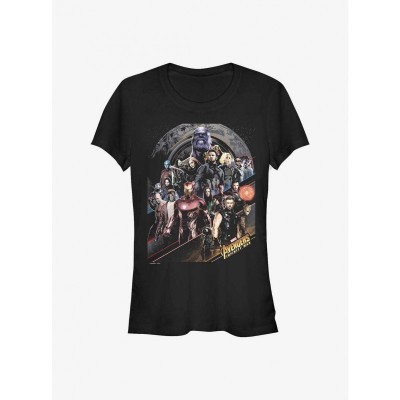 Marvel Girls T-Shirt - Avengers Infinity Poster - Black
