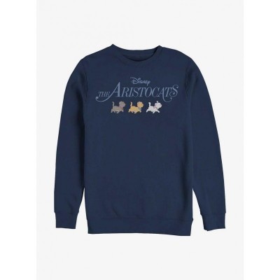 Disney The Aristocats Blue Kitten Walk Logo Men's Sweatshirt