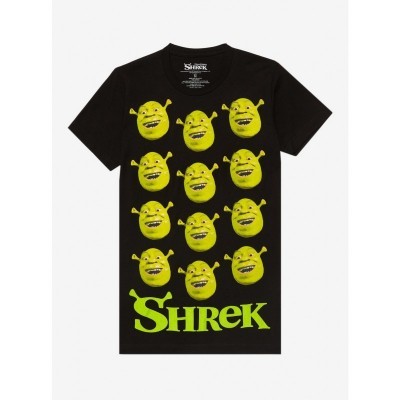 Shrek's Head Repeated Print T-Shirt for Unisex