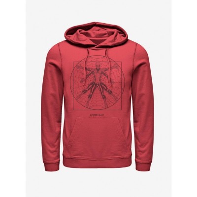 Marvel's Iconic Vitruvian Spider-Man Hoodie - Men's Red