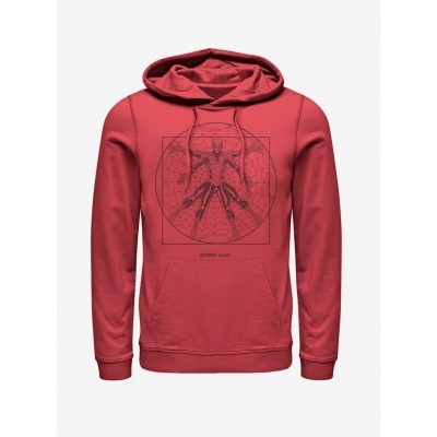 Marvel's Iconic Vitruvian Spider-Man Hoodie - Men's Red