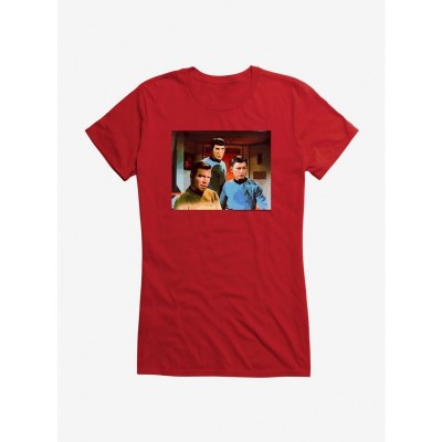 Star Trek Spock Kirk McCoy Girls Lightweight Tee