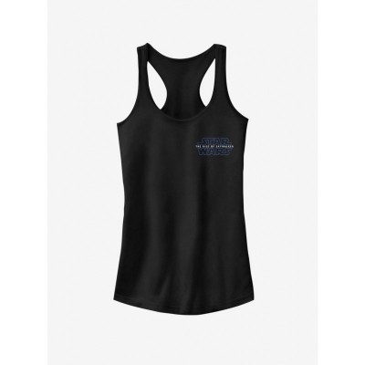 Star Wars Rise of Skywalker Logo Tank Top for Girls - Black Cotton