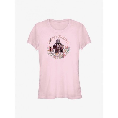 Mandalorian Spring Girls T-Shirt - Soft PINK Junior Size