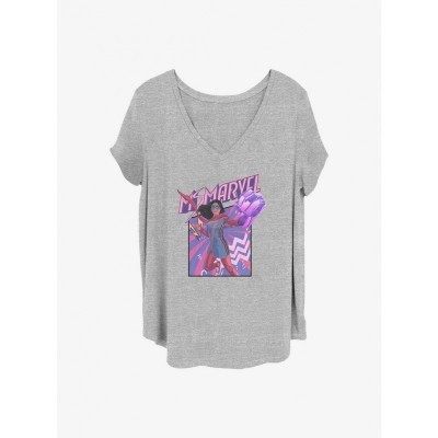 Marvel Girls' Ms. Marvel Fist Graphic T-Shirt - Grey